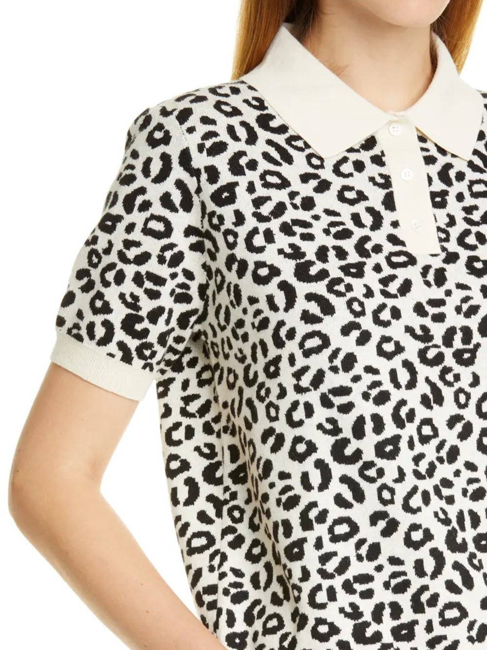 SANDY LIANG
Snow Short Sleeve Polo Sweater